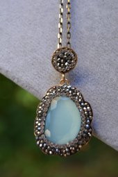 STONEAGE JEWELLERY Kedi Gözü Bebek Mavisi Bayan Kolye thumbnail 2