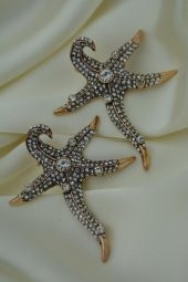 STONEAGE Deniz Yıldızı Zirkon Taşlı Bayan Küpe thumbnail 6