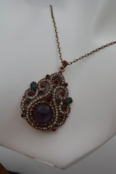 STONEAGE Bayan Kolye Zirkon Taşlı Saray Kolyesi thumbnail 4