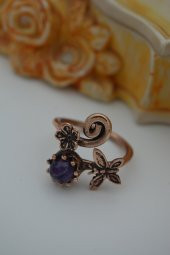 STONEAGE ÖZEL TARASIM AMETİST YÜZÜK thumbnail 3