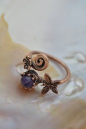 STONEAGE ÖZEL TARASIM AMETİST YÜZÜK thumbnail 5