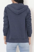 İç Tüylü Kapşonlu Fermuarlı Sweat Koyuindigo - 11866.108. - 8