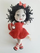 Çilek Kızım Bebek Amigurumi Organik Oyuncak - 1
