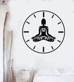 Oturma Odası, Yatak Odası Duvar Sticker Yoga Zaman Lotus Meditasyon Poz Zen Çiçekler Çıkartmalar - 1