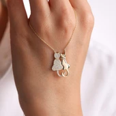 Altın Kedi Kolye 2.0 cm thumbnail 3