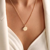 Altın Resimli Kolye Hayat Ağacı Tasarım Doç Zincir thumbnail 1