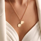 Altın Resimli Kolye Hayat Ağacı Tasarım Doç Zincir thumbnail 3