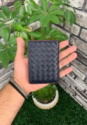 Guard Örgü Baskılı Lacivert Hakiki Deri Kartlık Erkek / Kadın P5191 - 2