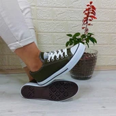 Fiyra 554 Haki Kısa Unisex Sneaker Keten Spor Ayakkabı - 2