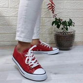 Fiyra 554 Kırmızı Kısa Unisex Sneaker Keten Spor Ayakkabı - 4