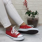 Fiyra 554 Kırmızı Kısa Unisex Sneaker Keten Spor Ayakkabı - 3