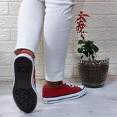 Fiyra 554 Kırmızı Kısa Unisex Sneaker Keten Spor Ayakkabı - 6