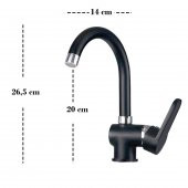Venita Siyah Elite Lavabo Batarya - 2