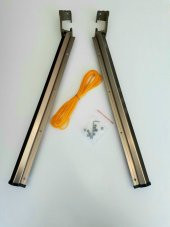 Balkon Çamaşır Kurutma Askısı Alüminyum Küpeşte Askılığı Kurutmalık Bronz Kare 60*25 KROM - 1