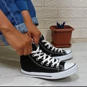Fiyra 555 Siyah-Beyaz Uzun Unisex Sneaker Keten Spor Ayakkabı - 7