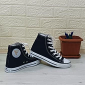 Fiyra 555 Siyah-Beyaz Uzun Unisex Sneaker Keten Spor Ayakkabı - 8