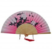 Japon Bambu Kumaş Yelpaze Çanta Boy Stant Hediyeli No.134 - 1