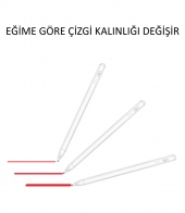 Xiaomi Mi Pad 6 Eğime Göre Çizgi Kalınlığı Değişen Şarjlı Kalem - 3