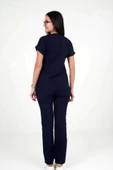 Deniz İş Kadın Terycotton Yarasakol Lacivert Renk Scrubs Takım - 5