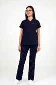 Deniz İş Kadın Terycotton Yarasakol Lacivert Renk Scrubs Takım - 4