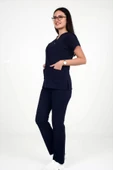 Deniz İş Kadın Terycotton Yarasakol Lacivert Renk Scrubs Takım - 3
