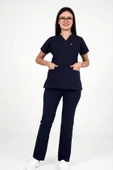 Deniz İş Kadın Terycotton Yarasakol Lacivert Renk Scrubs Takım - 2