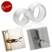 5 Adet Silikon Kapı Pencere Stoperi Kapı Kolu Çarpma Önleyici Kapı Kolu Stoperi - 1