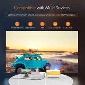 AuKing 1080P Destekli Dış Mekan Mini Projektörü - 4