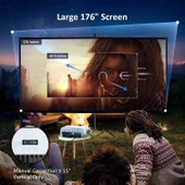 NexiGo PJ10 - 300 ANSI, 1080P WiFi Bluetooth Film Projektör - 3