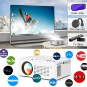 TMY Projektör 5G WiFi ve Bluetooth 5.1 - 9500 Lümen HD, 1080P Destekli - 3