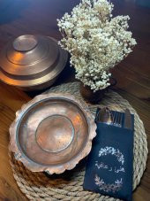 Gümüş Yaldızlı Siyah Arapça Afiyet Olsun Cepli Peçete 12 lı 40x40 thumbnail 1