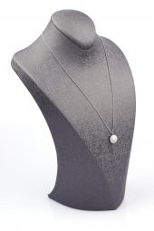 Akik Doğal Taş Gümüş Renkli Kolye thumbnail 2