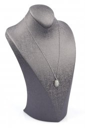 Labradorit Doğal Taş Gümüş Renkli Kolye thumbnail 2