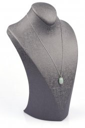 Aventurin Doğal Taş Gümüş Renkli Kolye thumbnail 2