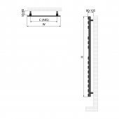 1000x500mm Troya Paslanmaz Çelik Fırça Mat İnox Havlupan - 2