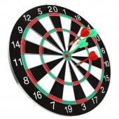 Çift Taraflı Dart Tahtası ve 4 Adet Metal Uçlu Ok 30cm Bullseye - 4
