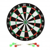 Çift Taraflı Dart Tahtası ve 6 Adet Metal Uçlu Ok 35cm Bullseye - 3