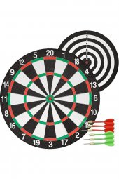 Çift Taraflı Dart Tahtası ve 6 Adet Metal Uçlu Ok 35cm Bullseye - 5