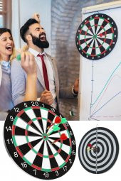 Çift Taraflı Dart Tahtası ve 6 Adet Metal Uçlu Ok 35cm Bullseye - 7