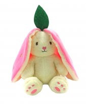 Peluş Çilek Tavşan Fermuarlı İster Tavşan İster Çilek Yastık Oyun / Sevgiliye Özel Peluş Tavşan 50cm - 1