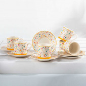 Porsima Te-028 Colorful 6Lı Türk Kahvesi Fincan Takımı - 1