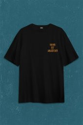 Anarşi Eylem I How To Draw The Sons Of Anarchy Sırt Ön Baskılı Oversize Tişört Unisex T-Shirt - 2