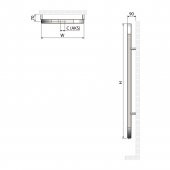 1200x450mm Spin Fırça Mat İnox Paslanmaz Çelik Parlak Black Chrome Havlupan - 2