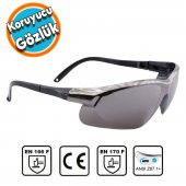 İş Güvenlik Gözlüğü Kaynak Gözlüğü Lazer UV Kaynakçı Çapak Koruyucu Gözlük S900 Aynalı Gümüş - 1