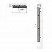1200x500mm Step Paslanmaz Çelik Fırça Mat İnox Parlak Black Chrome Havlupan - 2