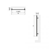 1500x500mm Bluebell Paslanmaz Çelik Fırça Bronze Havlupan - 2