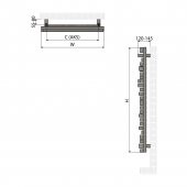 1500x600mm Taurus Paslanmaz Çelik Fırça Mat İnox Havlupan thumbnail 2