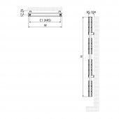1515x500mm Bell Pazlanmaz Çelik Antrasit Havlupan - 2