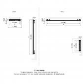 2000x310mm Ramsey Paslanmaz Çelik Fırça Mat İnox Havlupan - 2