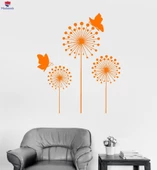 Duvar Sticker Güzel Karahindiba Çiçek Kelebek Çiçek Oturma Odası, Yatak Odası Çıkartmalar Benzersiz Hediyelik thumbnail 1